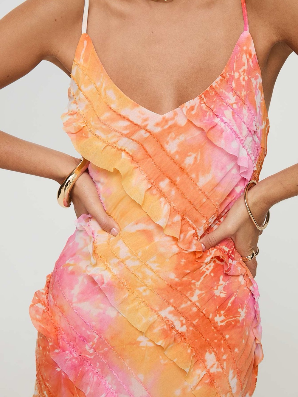Princess Polly Lars Maxi Dress Orange Multi - Picture 3 of 10